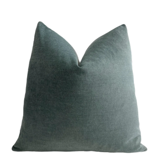 Sea Glass Velvet Throw Pillow