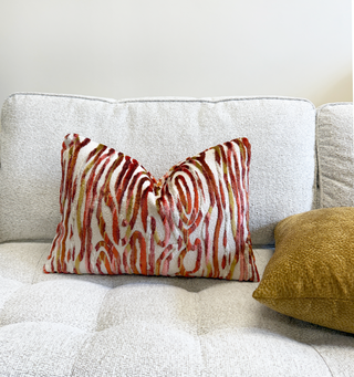 Spice Flow Velvet Throw Pillow