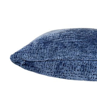 Azure Blue Chenille Throw Pillow