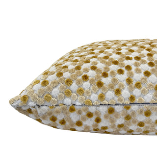 Gold Dot Velvet Throw Pillow