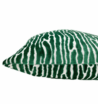 Emerald Green Velvet Throw Pillow
