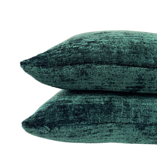 Pine Green Chenille Throw Pillow