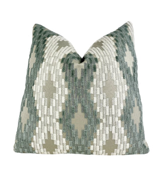 Sage Ogee Velvet Throw Pillow