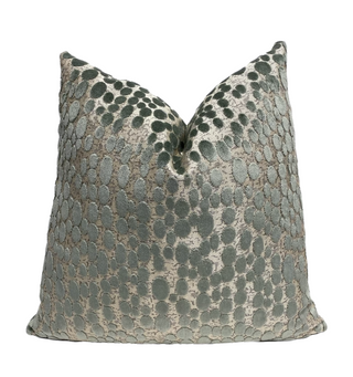 Sea Glass Speckle Velvet Throw Pillow