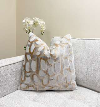 Sandstone Grotto Velvet Throw Pillow