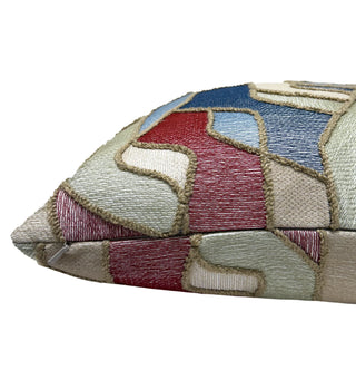 Stained Glass Embroidered Throw Pillow