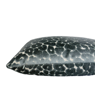 Sea Glass Leopard Velvet Throw Pillow