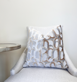 Sandstone Grotto Velvet Throw Pillow