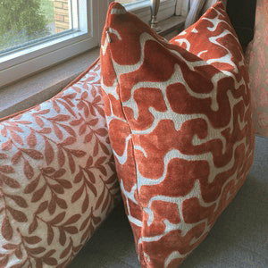 Orange Maze Velvet Decorative Throw Pillow Cover photo review
