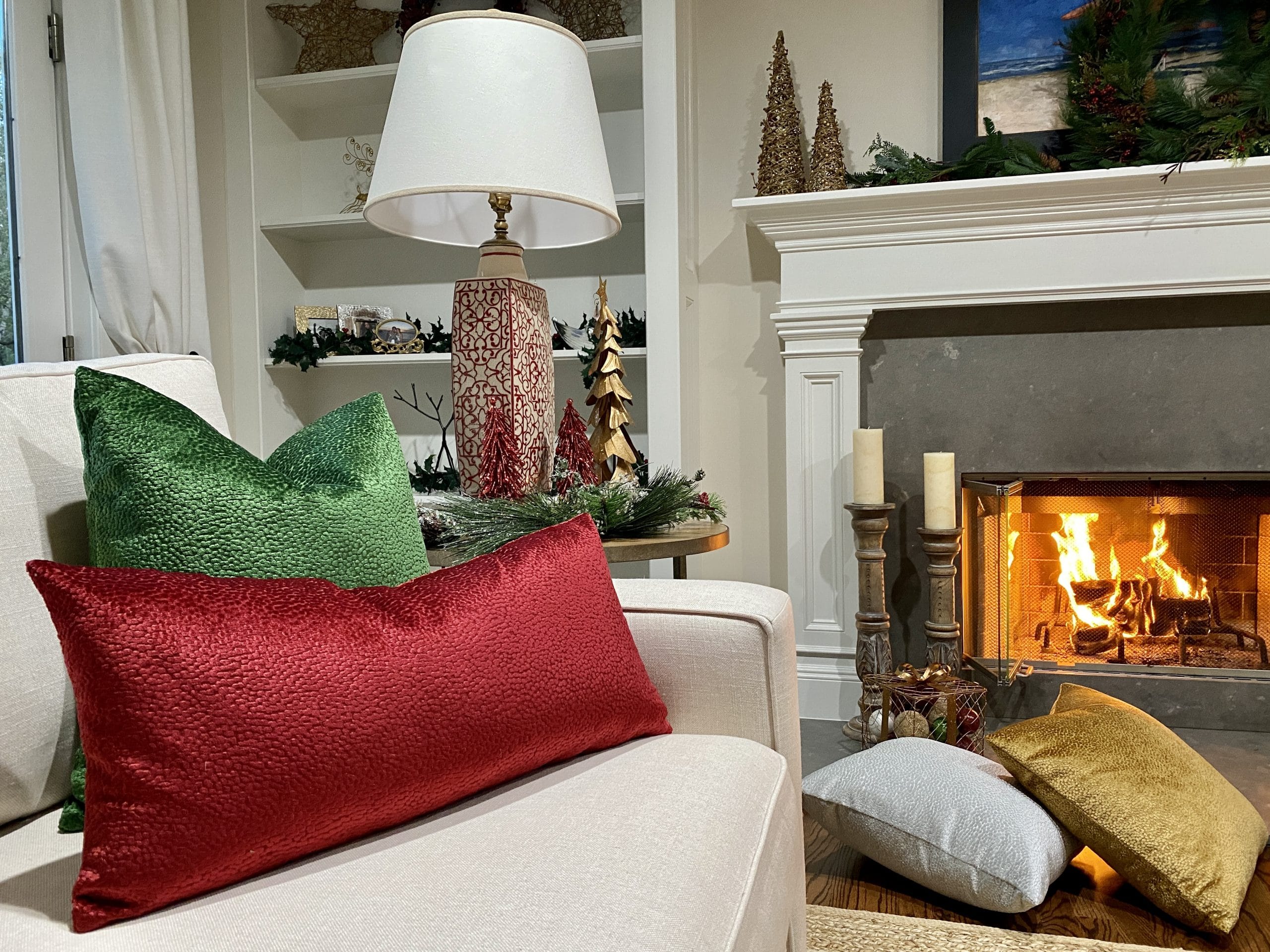 Red Green Christmas Pillows