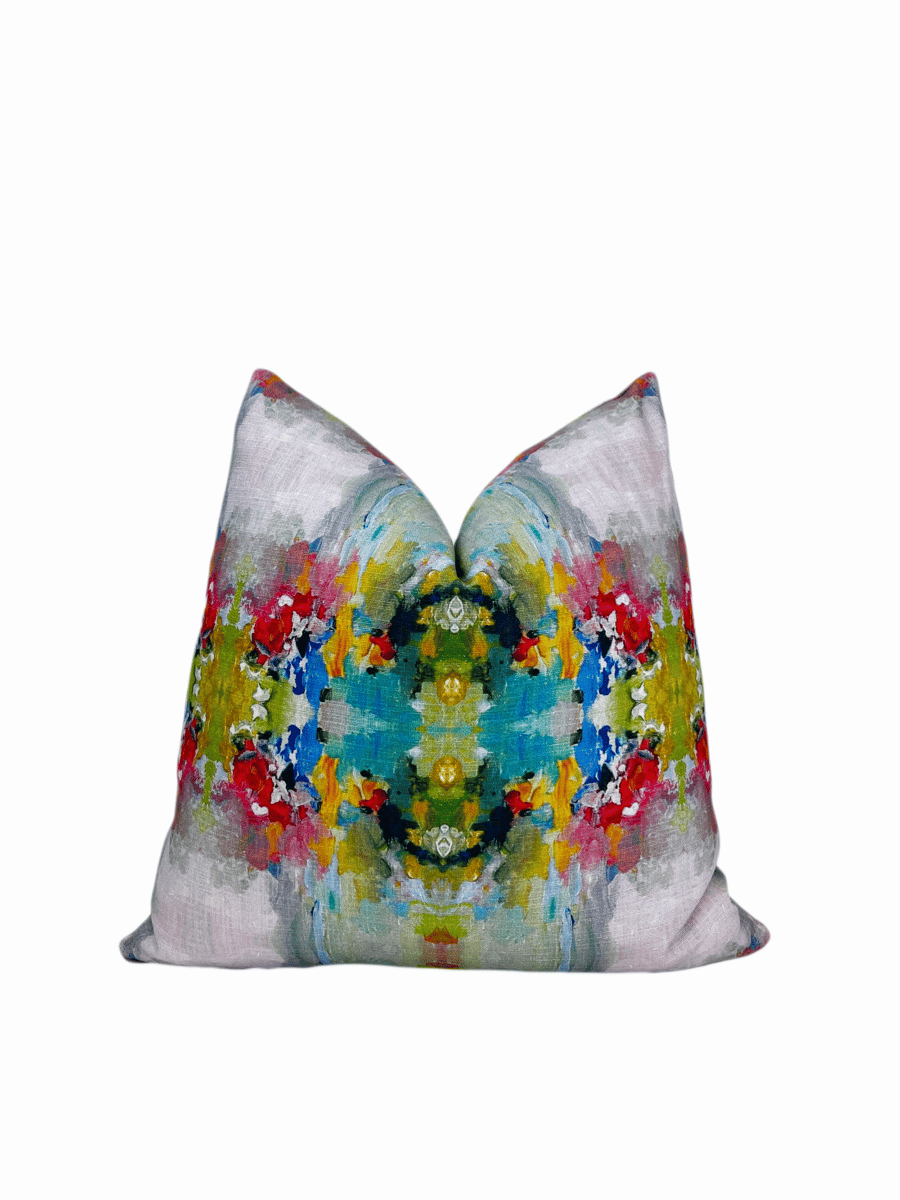 Fuchsia Multi Kaleidoscope Throw Pillow Cover